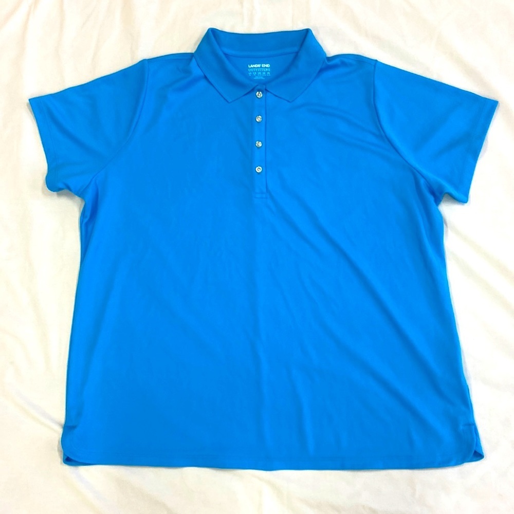 Land’s End Outfitters‎ Men’s Mesh Polo T-Shirt Athleisure Dressy 2X
